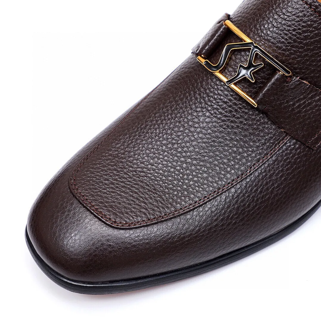 Men's Men's Shoes 💰540 💐[Ferragamo/Ferragamo] New 🐲Ferragamo* Ferragamo classic formal leather shoes! It uses imported first-layer pebbled cowhide leather upper + luxurious hardware buckle, and the inner first-layer comfortable cowhide leather lining! Original wear-resistant rubber outsole! Code number 38-44 (45🉑️customized)